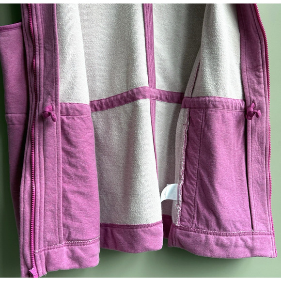 Lands End Serious Sweats Pink Full Zip Vest Soft Cotton Blend 2X 20W-22W Cozy - Picture 9 of 15